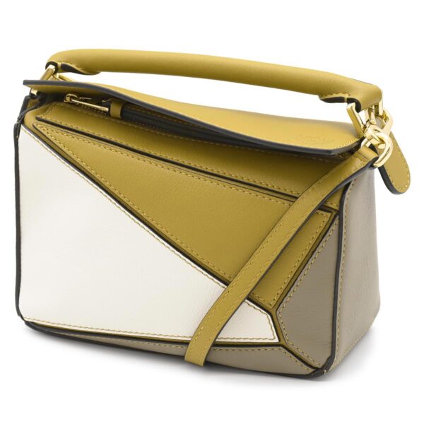 lbloa510u95x344025 Loewe Puzzle Mini Anagram Shoulder Bag Yellow White