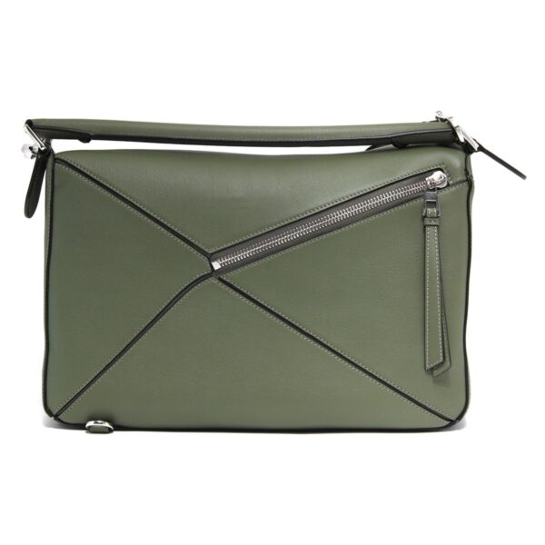 lblob510s19x134383y Loewe Puzzle Large Leather Shoulder Bag Sage Green