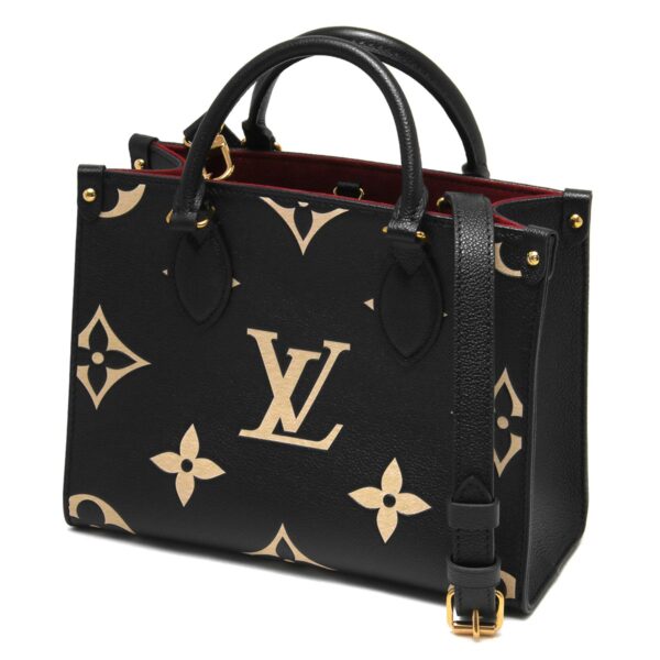 lblvm45659 Louis Vuitton On The Go PM Empreinte 2 Way Bag Black Beige