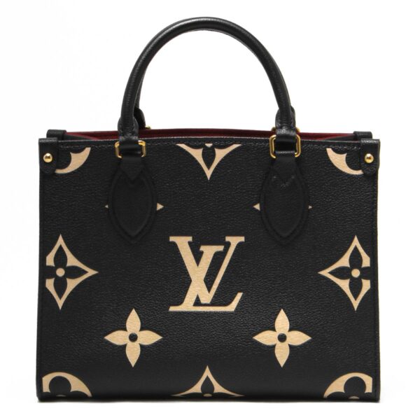 lblvm45659y Louis Vuitton On The Go PM Empreinte 2 Way Bag Black Beige