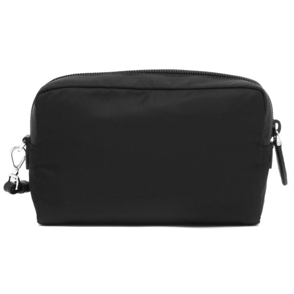 lbpr1ne021r067f0002y Prada Vera Triangle Plate Pouch Black