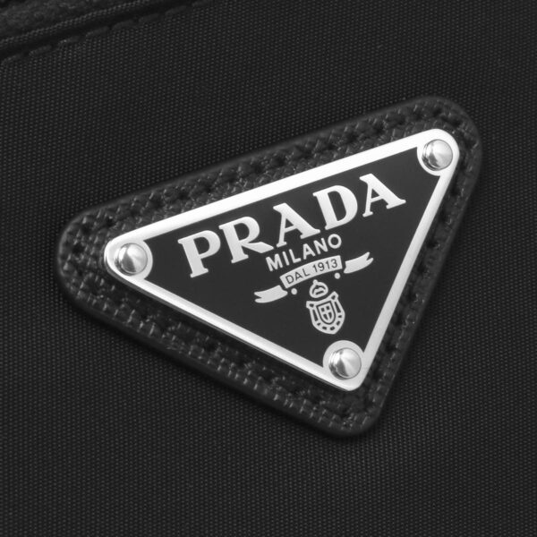 lbpr2na029064f0002d Prada Tessuto Saffiano Triangle Plate Bag Black