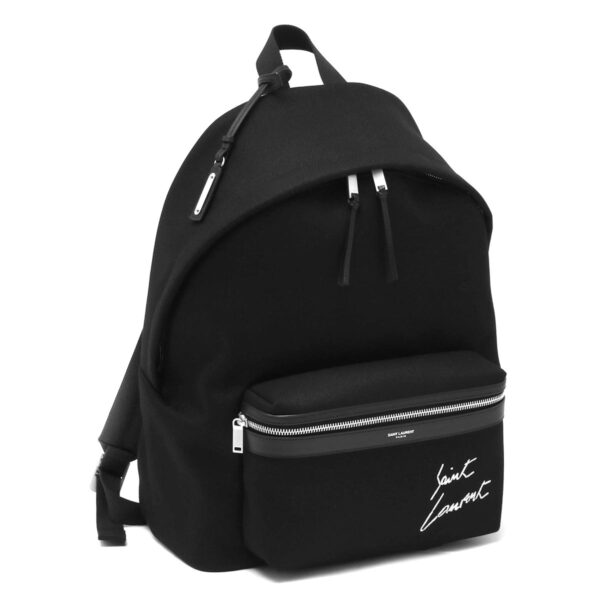 lbsl534968gkqn61070 Saint Laurent City Backpack Black White