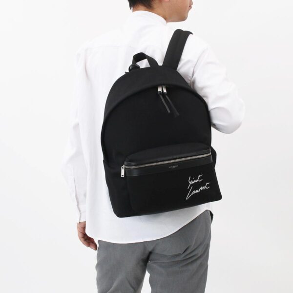 lbsl534968gkqn61070m Saint Laurent City Backpack Black White