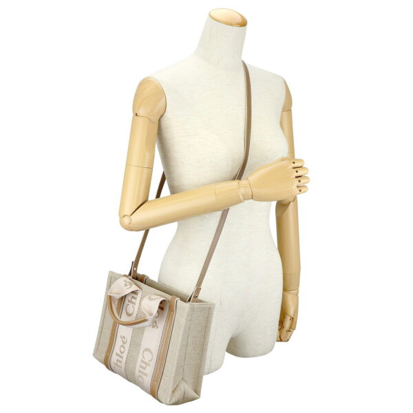 lchc23as397l1726y 6 Chloe Woody Shoulder Bag Leather Beige Pink