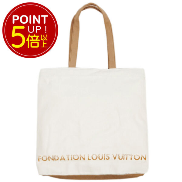 lv fdt be p5 Louis Vuitton Fondation Museum Tote Bag Beige