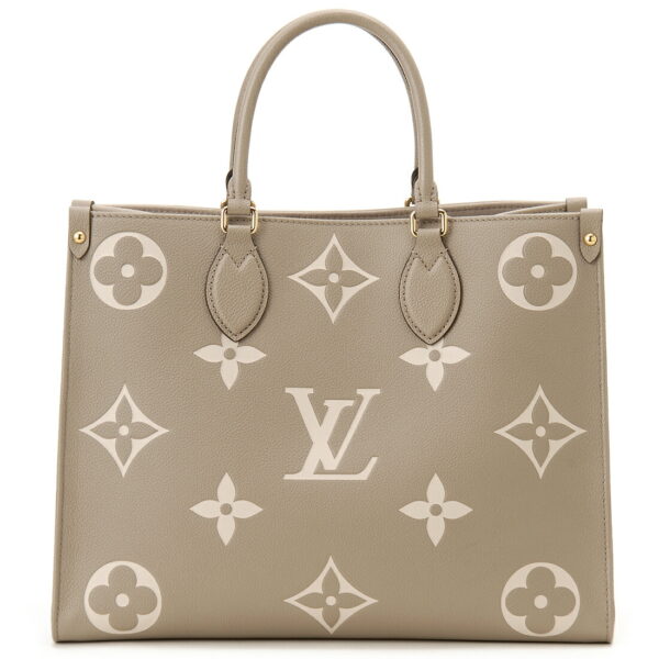 lv45494 Louis Vuitton On the Go MM Empreinte Tote Bag Beige