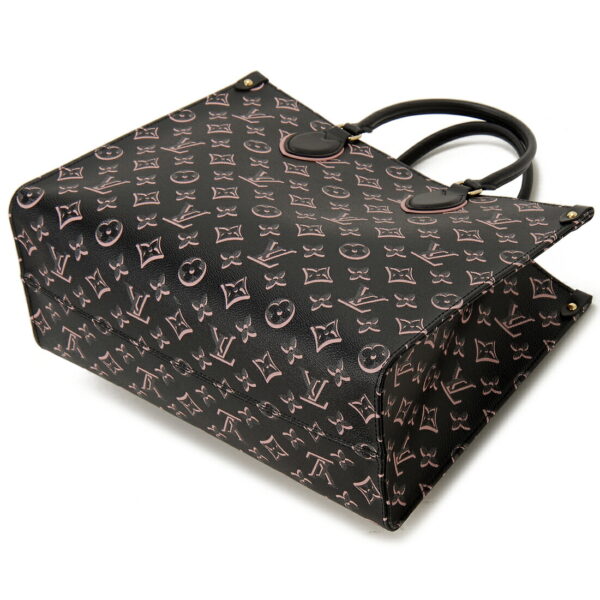 lv46154 1 Louis Vuitton On the Go MM Tote Bag Monogram Black