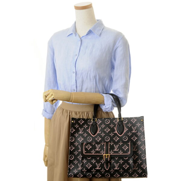 lv46154 4 Louis Vuitton On the Go MM Tote Bag Monogram Black