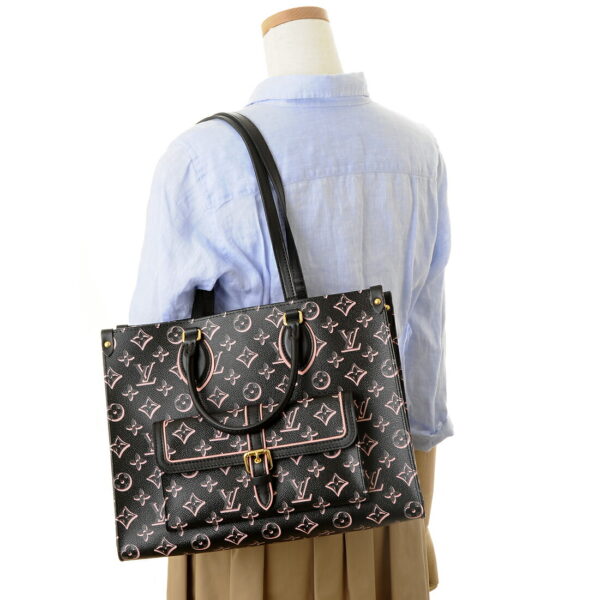 lv46154 6 Louis Vuitton On the Go MM Tote Bag Monogram Black