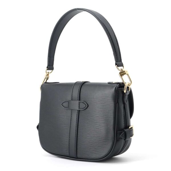 m23469 02 Louis Vuitton Saumur BB Epi Handbag 2way Black