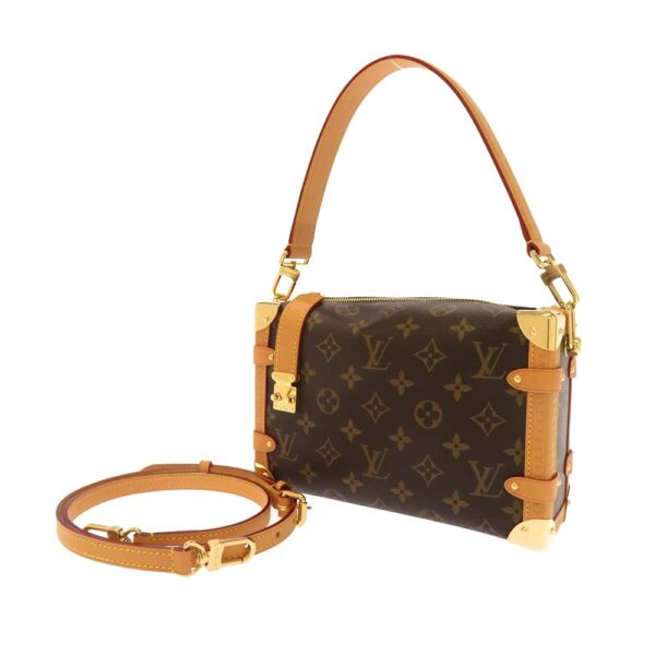 m46358 01 Louis Vuitton Side Trunk Monogram Shoulder Bag Brown