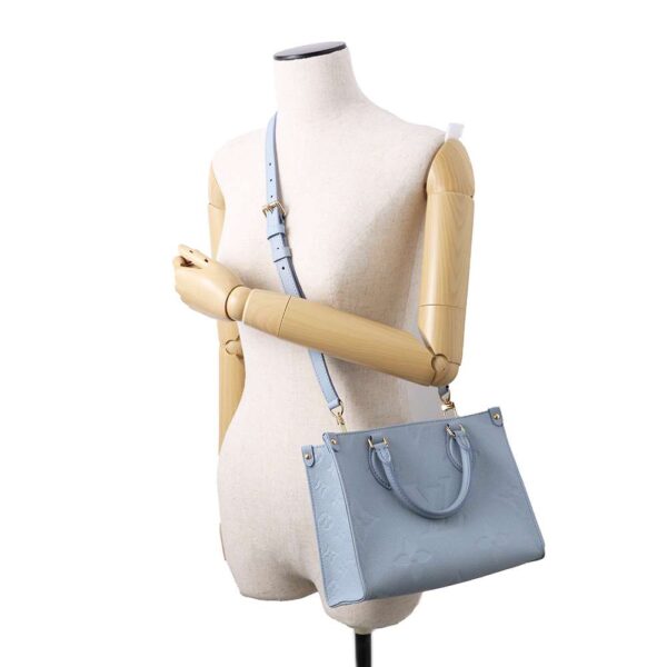 m46840 06 Louis Vuitton On the Go PM Empreinte Handbag 2way Blue