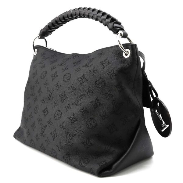 m56073 02 Louis Vuitton Beauvre Hobo Monogram Mahina Shoulder Bag Black