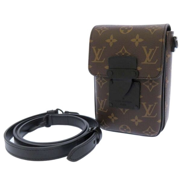 m81522 01 Louis Vuitton S Lock Vertical Wearable Wallet Monogram Macassar Shoulder Bag