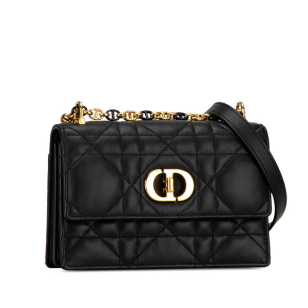 mg00vnj0yke1efdw 2 Dior Miss Caro Chain Mini Shoulder Bag Lambskin Black