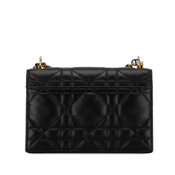 mg00vnj0yke1efdw 3 Dior Miss Caro Chain Mini Shoulder Bag Lambskin Black