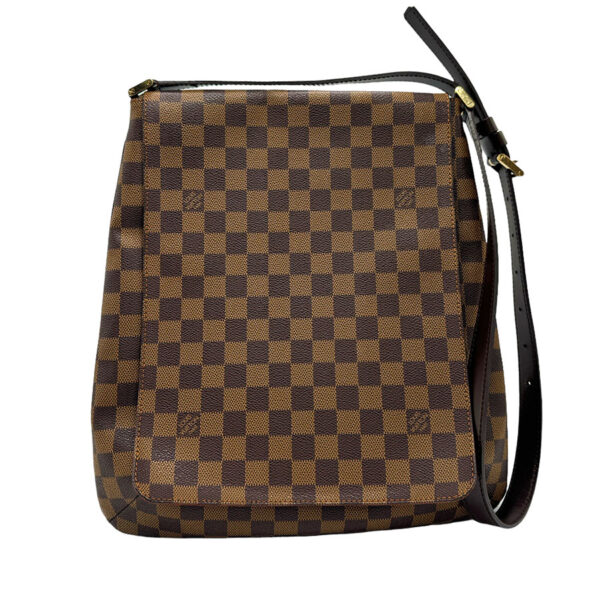 n0001 1 Louis Vuitton Musette Damier Canvas Shoulder Bag Brown