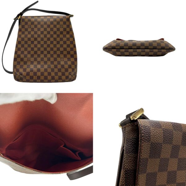 n0001 3 c Louis Vuitton Musette Damier Canvas Shoulder Bag Brown