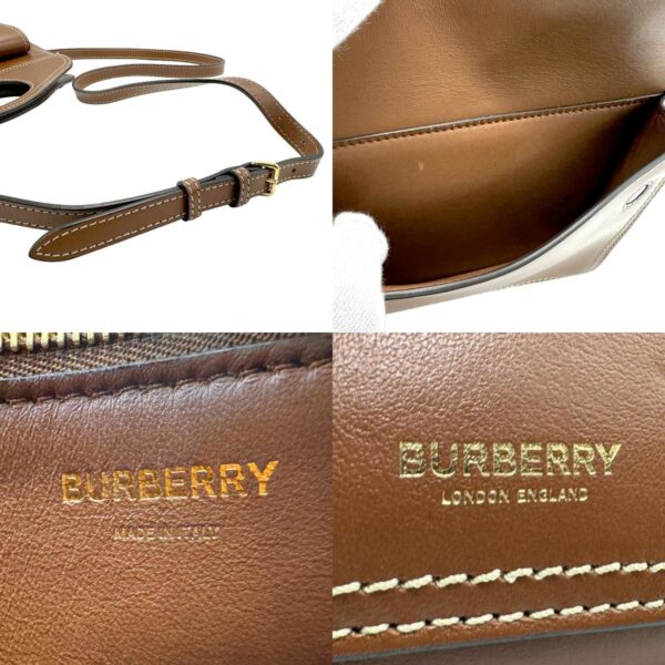 n0014 11 c Burberry Leather Shoulder Bag Brown