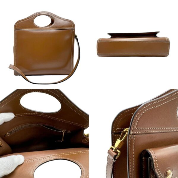 n0014 3 c Burberry Leather Shoulder Bag Brown