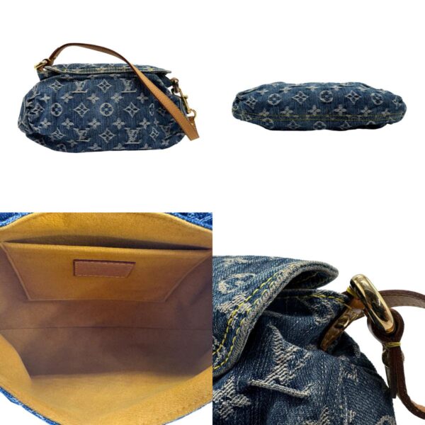 n0021 3 c Louis Vuitton Mini Pleaty Monogram Denim Handbag Blue