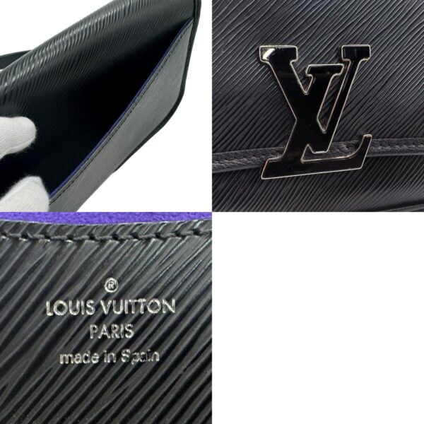 n0022 11 c Louis Vuitton Busi NM Epi Leather Shoulder Bag Black