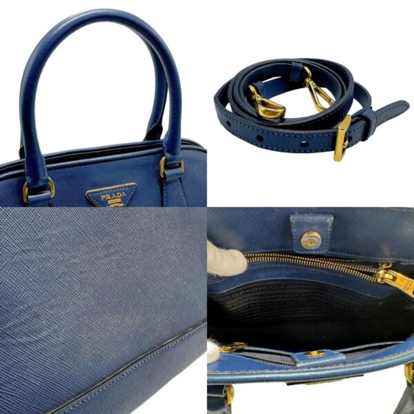 n0039 10 c Prada Shoulder Bag Leather Blue