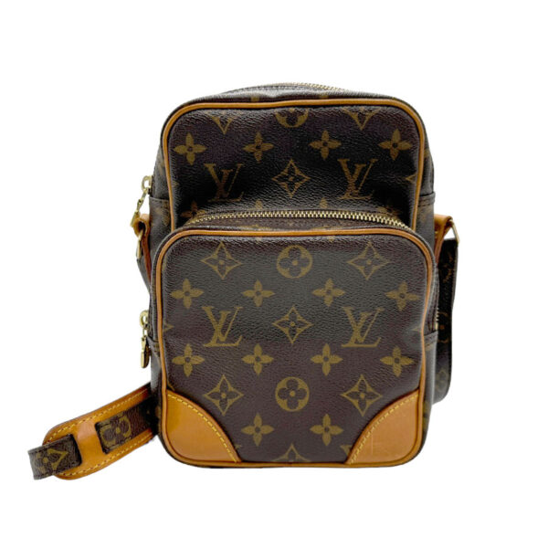 n0043 1 Louis Vuitton Amazon Monogram Canvas Crossbody Bag Brown