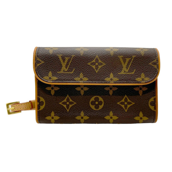 n0044 1 Louis Vuitton Pochette Florentine XS Monogram Canvas Waist Bag Brown