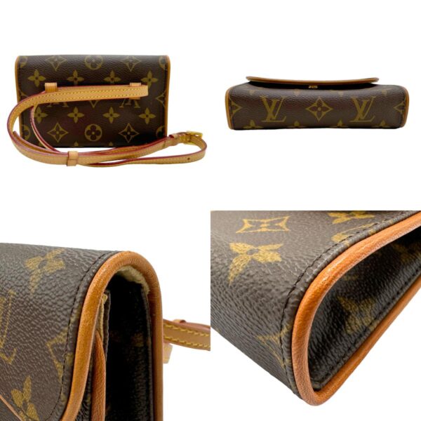 n0044 3 c Louis Vuitton Pochette Florentine XS Monogram Canvas Waist Bag Brown