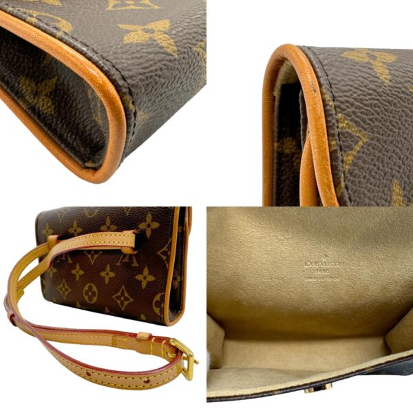 n0044 7 c Louis Vuitton Pochette Florentine XS Monogram Canvas Waist Bag Brown