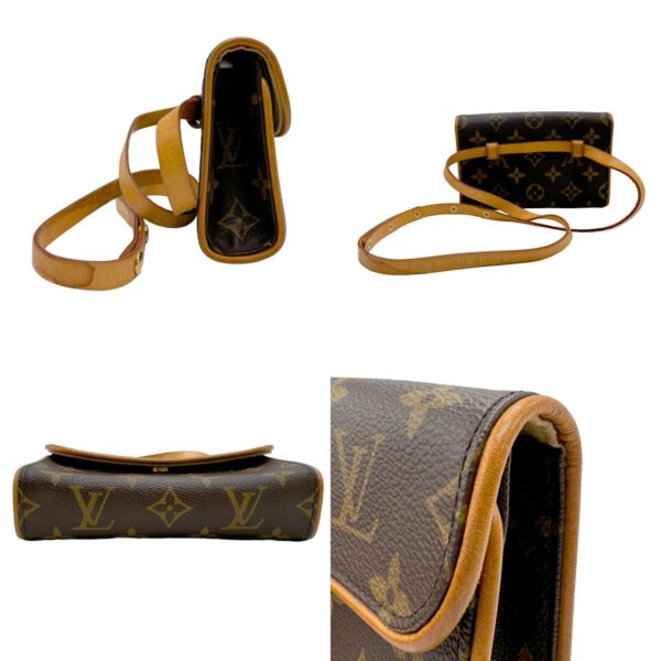 n0045 2 c Louis Vuitton Pochette Florentine XS Monogram Canvas Waist Bag Brown