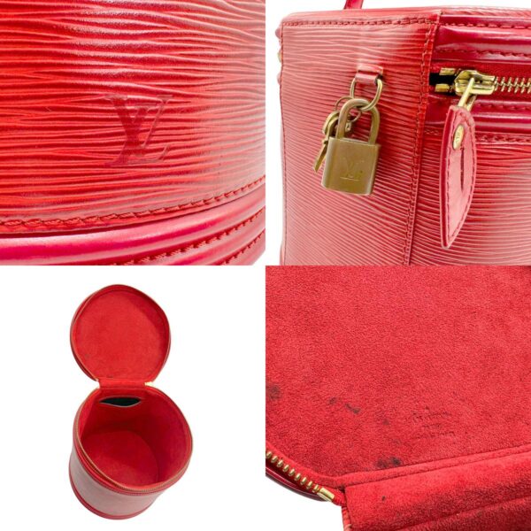 n0068 10 c Louis Vuitton Cannes Epi Leather Handbag Red