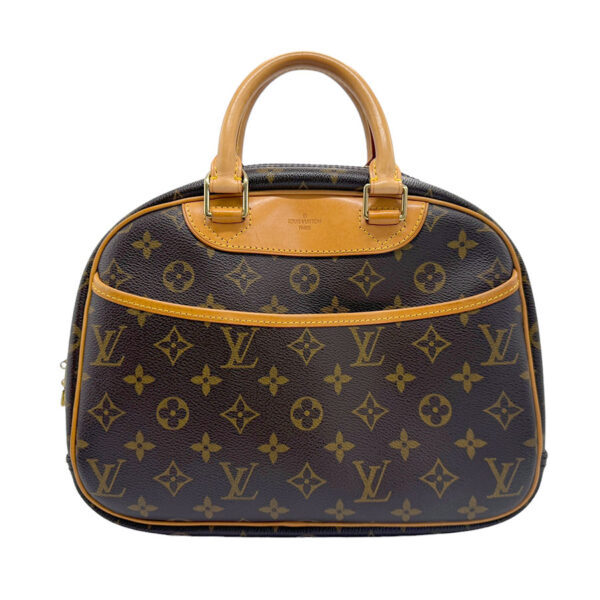 n0074 1 Louis Vuitton Trouville Monogram Canvas Handbag Brown