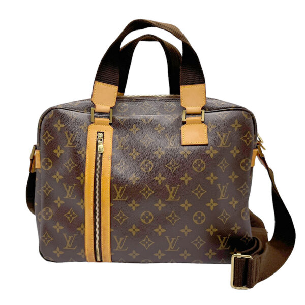 n0084 1 Louis Vuitton Sac Bosphore Monogram Canvas Shoulder Bag Brown