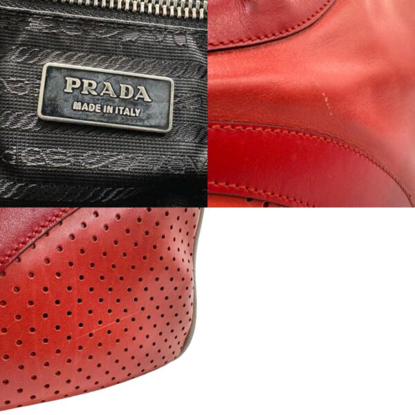 n0118 14 c Prada Handbag Leather Red