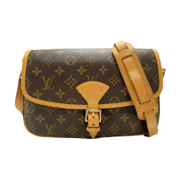 n0131 1 Louis Vuitton Sologne Monogram Canvas Shoulder Bag Brown