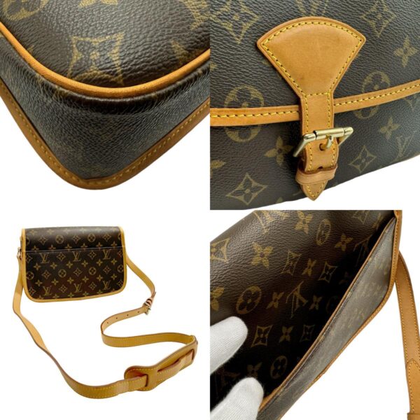 n0131 10 c Louis Vuitton Sologne Monogram Canvas Shoulder Bag Brown