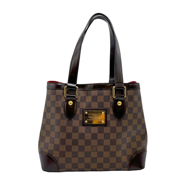 n0137 1 Louis Vuitton Hampstead PM Damier Canvas Handbag Brown