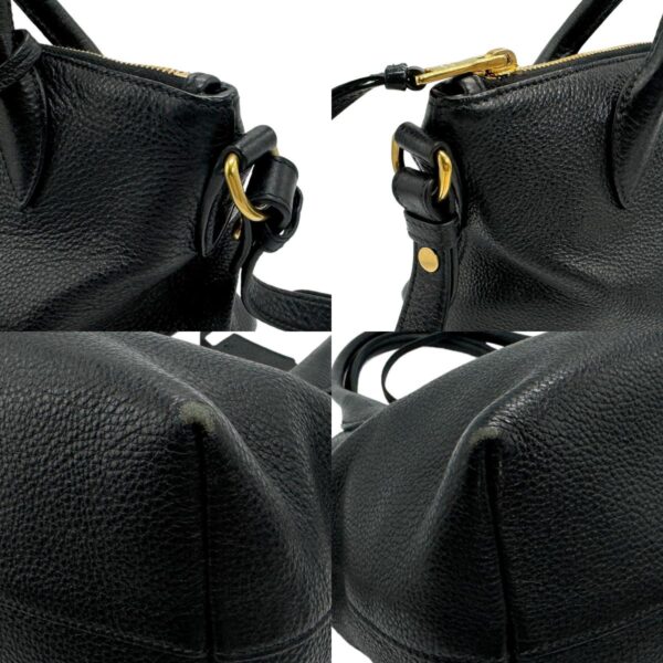 n0163 6 c Prada Shoulder Bag Leather Black