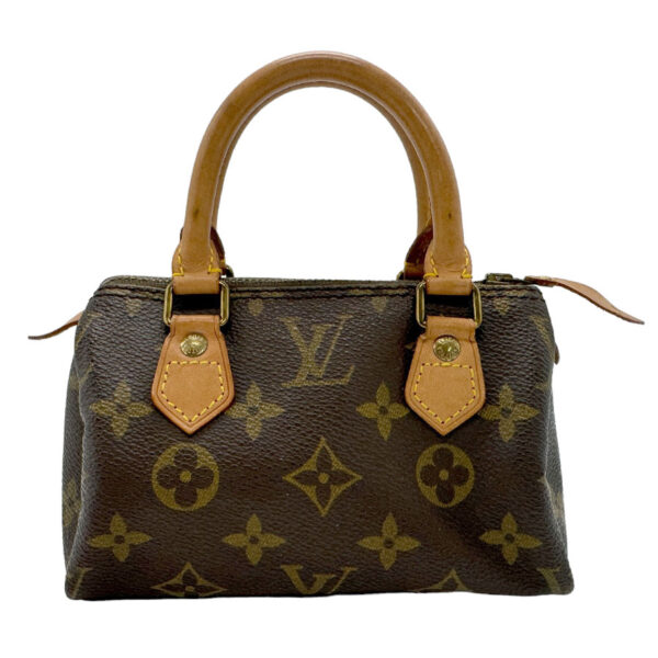 n0169 1 Louis Vuitton Mini Speedy Monogram Canvas Handbag Brown