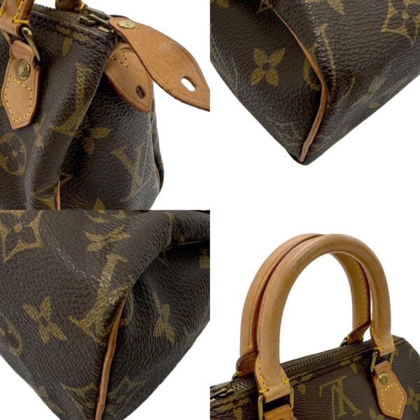 n0169 7 c Louis Vuitton Mini Speedy Monogram Canvas Handbag Brown