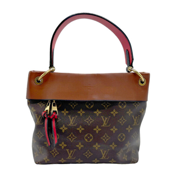 n0184 1 Louis Vuitton Tuileries Monogram Canvas Shoulder Bag Brown