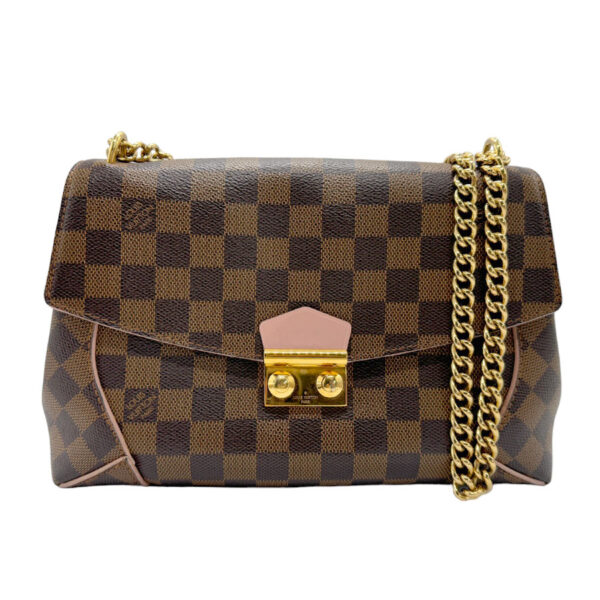 n0198 1 Louis Vuitton Kaisa Clutch Damier Canvas Rose Ballerine