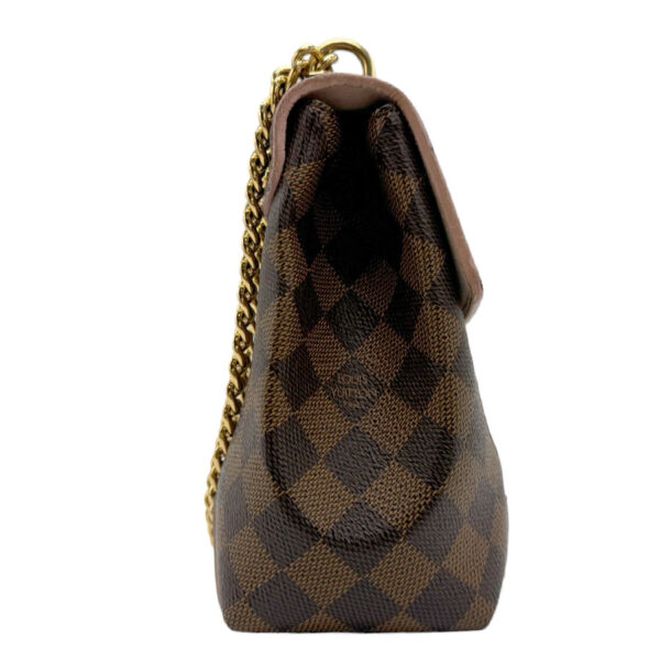 n0198 2 Louis Vuitton Kaisa Clutch Damier Canvas Rose Ballerine