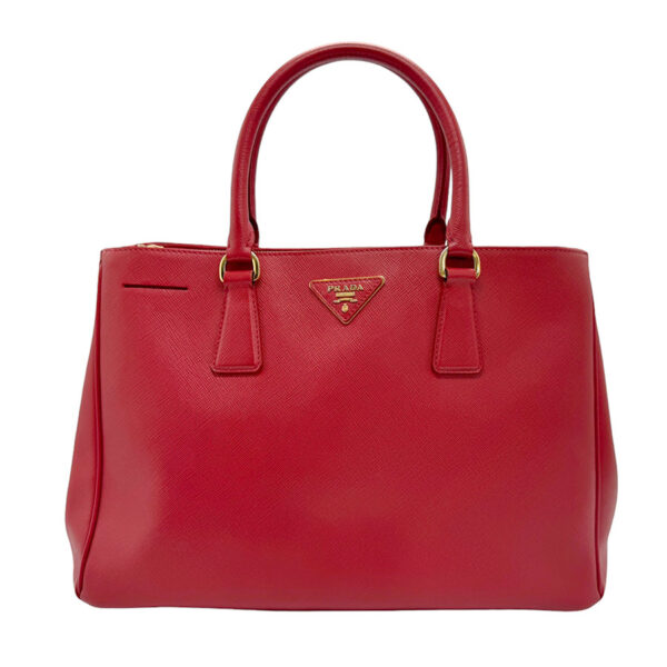 n0199 1 Prada Shoulder Bag Handbag Leather Red