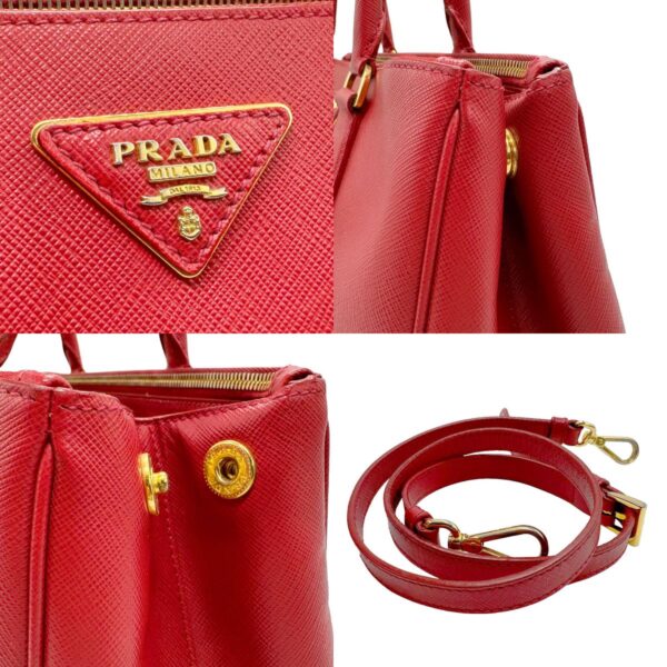 n0199 10 c Prada Shoulder Bag Handbag Leather Red