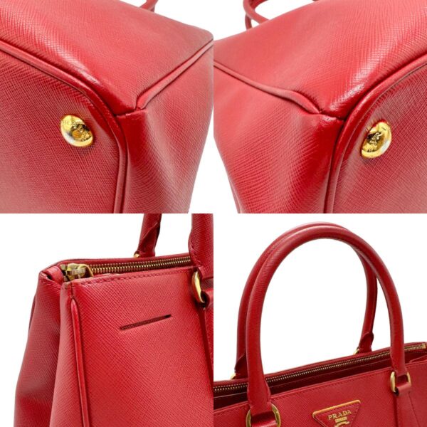 n0199 6 c Prada Shoulder Bag Handbag Leather Red