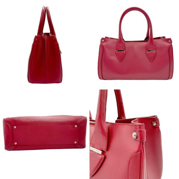 n0201 2 c Salvatore Ferragamo Gancini Leather Handbag Red